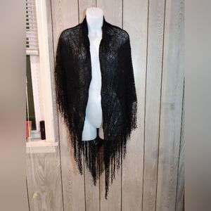 Vintage Black, Knit Shawl